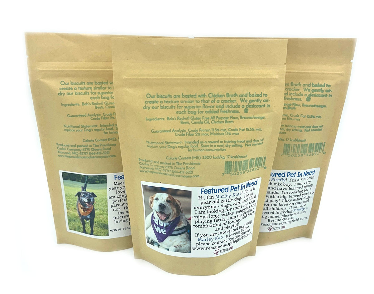 3 Pack Braunschweiger & Beets Gluten Free Gourmet Dog Biscuits The