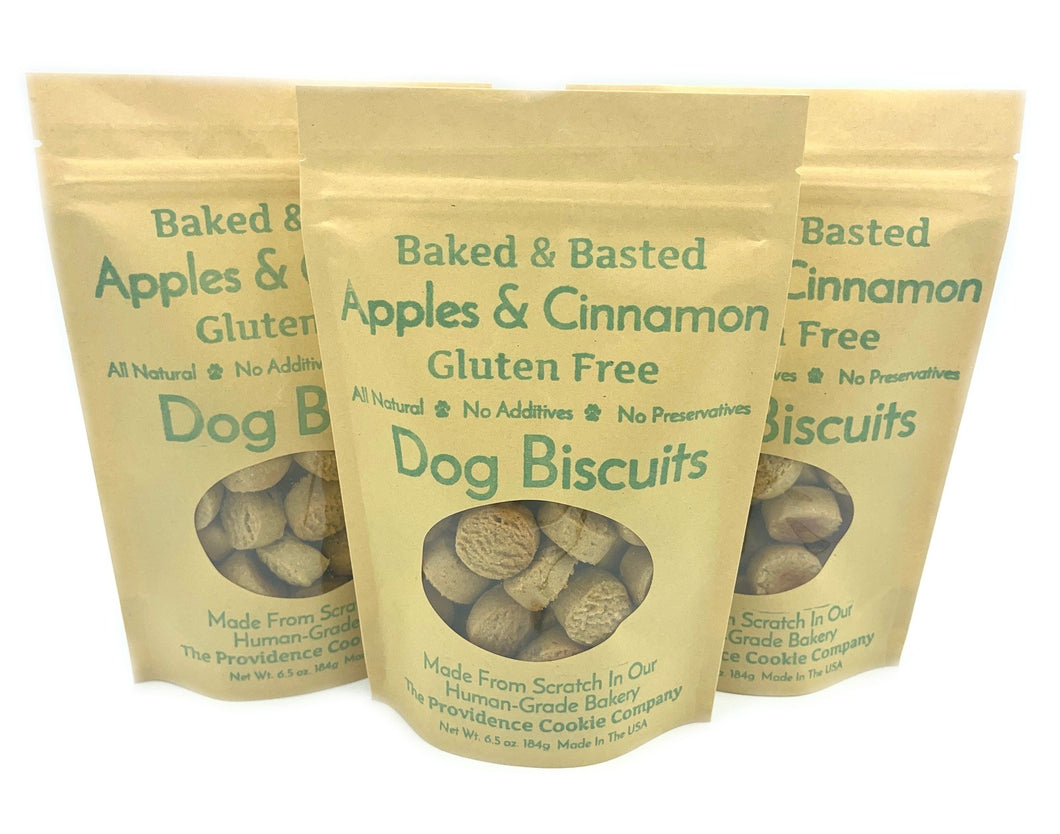 3 Pack - Apples & Cinnamon Gluten Free Gourmet Dog Biscuits