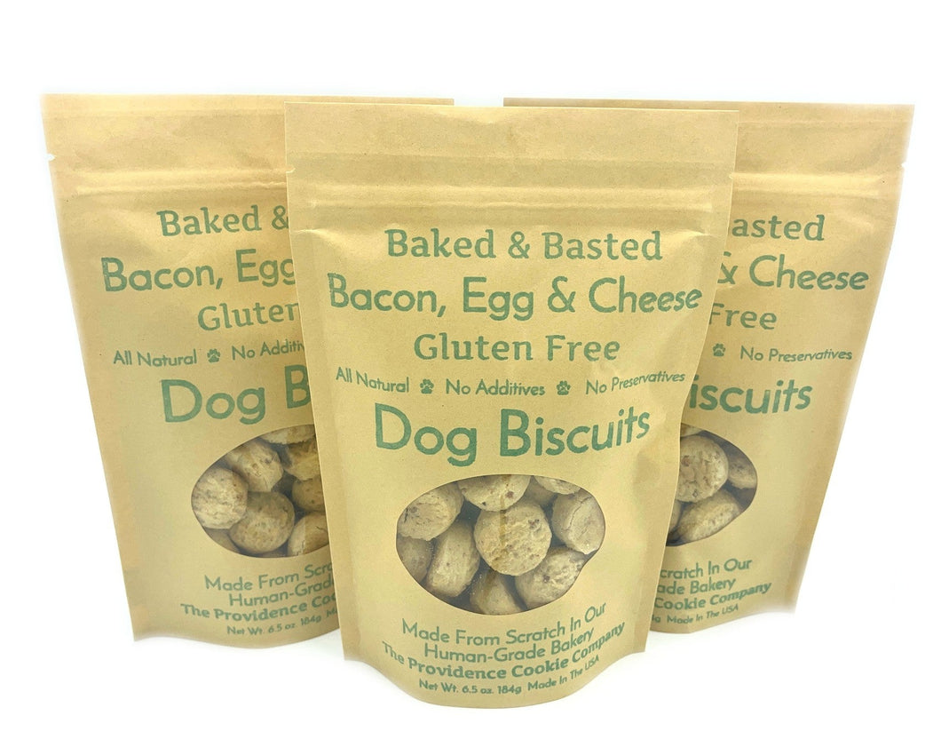 3 Pack - Bacon, Egg & Cheese Gluten Free Gourmet Dog Biscuits
