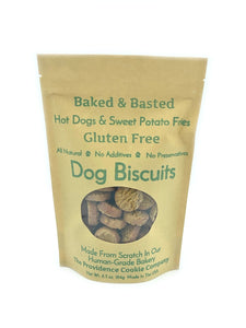 Hot Dogs & Sweet Potato Fries Gluten Free Gourmet Dog Biscuits